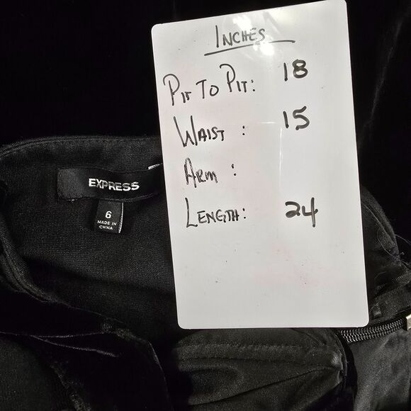 Express Black Y2K Velvet Silk Blend Cocktail Party Dress 6 Whimsigoth Drape Wrap - Picture 7 of 11